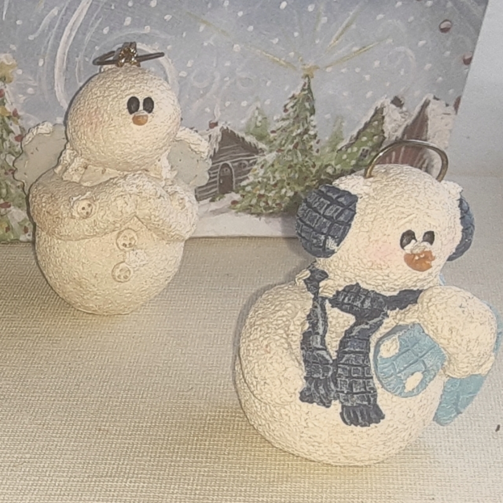 Lot of Ornaments Snowman and gingerbread man